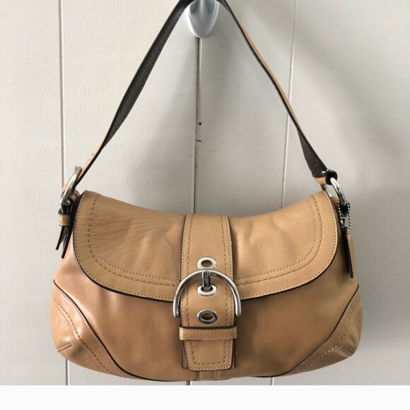 Coach F12300 Vintage British Tan Soho Leather with Buckle Shoulder Bag - Picture 4 of 4